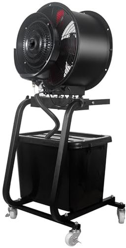 YCYRF Ventilador de Niebla Industrial Grande, Ventilador Nebulizador Exterior, 40 L, Tres Velocidades con Oscilación de 90 Grados, Apto para Patios, Talleres, Almacenes, Industria, 40 cm