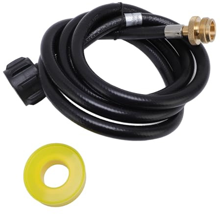 ViaGasaFamido 350psi Hochdruckkraftstoff -Gasverlängerungsschlauch mit QCC1 Bis CGA600 -Adapter für Tragbare Grillgrills, Camp -Herden, Heizungen und Wohnmobile (4ft)