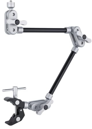 UTEBIT 22 Magic Arm w Clamp Mount, Overhead Desk Phone Mount 1/4 Thread
