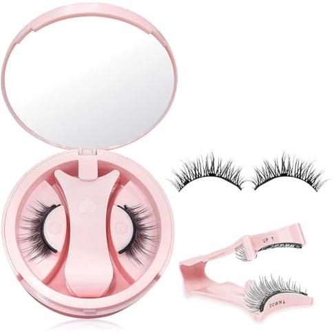 Faux Cils Magnetique,Cils Magnetique Naturel Réutilisables avec Applicateur,Look Naturel Self-Stick Lashes, Aucune Colle Nécessaire,Facile à Appliquer(Style H01)