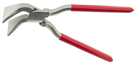 STUBAI Spengler Falzzange 45° gebogen | Maulbreite 80 mm | Ausführung eingelegt, Nirolook | Profi-Werkzeug für Klempner, Dachdecker und Spenglerarbeiten | Made in Austria