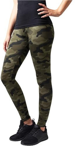 Urban Classics Damen Leggings, Skinny, Wood Camo, S