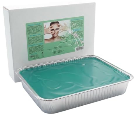 Ro.ial Warmwachs 1 kg - Grün | Professionelles Enthaarungswachs für glatte weiche Haut | Streifenlose Haarentfernung ohne Vliesstreifen | Made in Italy | Für Salon und Zuhause geeignet