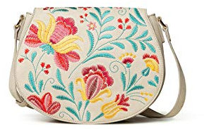 Desigual Damen Bols_Adaggio Rigali Umhängetasche Weiß (Crudo)
