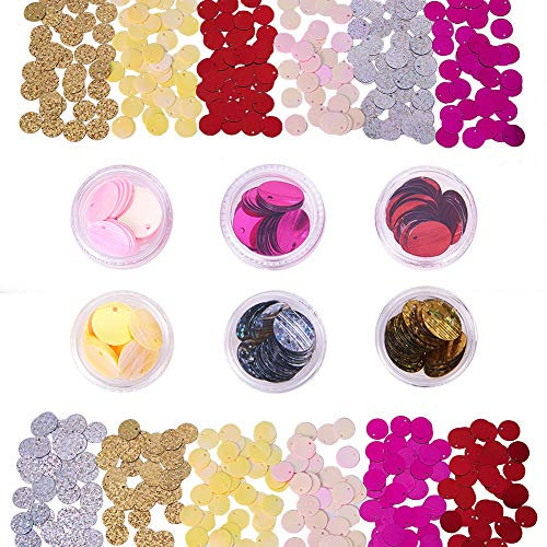OLYCRAFT 6 Boxen 12mm Flache Runde Pailletten Metallic Lose Pailletten Nähen Schillernden Pailletten Lose Pailletten Für Die Schmuckherstellung, Stickerei, Kunsthandwerk - Mischfarbe