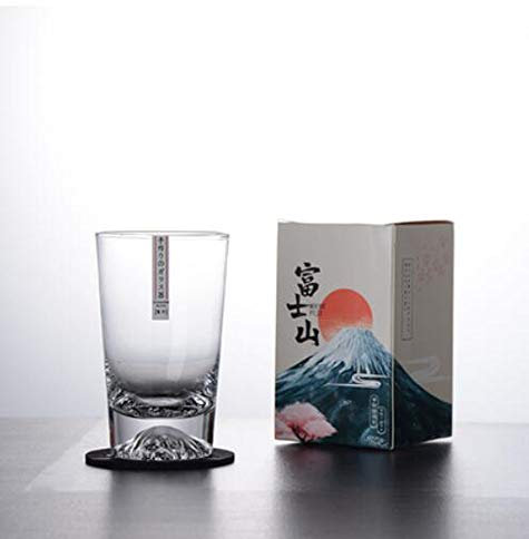 Maya Star Verre à whisky transparent de style japonais, souvent utilisé dans le scotch, le brandy, le whisky, le brandy, la bière, le cocktail, la bière, le verre tridimensionnel Mount Fuji Dottom A2