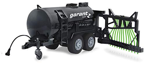JAMARA 405236 - Garant Fasswagen mit Schlauchverteiler - 450 ml Tank, Spritzfunktion an/aus, Anhängerkupplung vorne, manuell ausklappbare Schlauchverteiler Schwarz