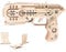 3D Wooden Puzzle Rubber Band Gun Wooden Toy Gun Building Mechanical Model Kits DIY