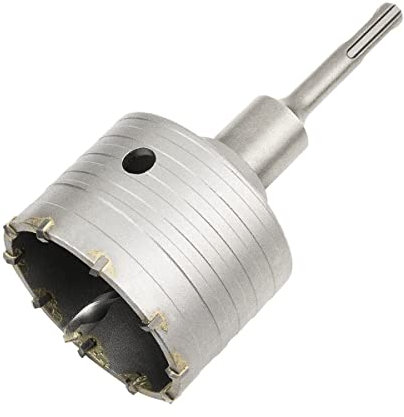 Meccion Scie à Cloche Trépan Béton avec Adaptateur SDS Plus 110 mm, Pour Brique Béton Ciment Pierre (82mm+110mm SDS Plus Adaptateur)