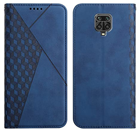 KOUYI Cover per Xiaomi Redmi Note 9 PRO, Custodia Portafoglio,Cover Libro,Pelle Flip/Folio Case con [Funzione di Supporto] [3-Scheda Slot] [Magnetica] Antiurto (Blu)