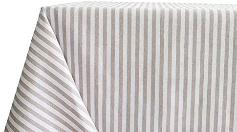 BIANCHERIAWEB Tischdecke für Küche und Wohnzimmer, 140 x 240 cm, Muster beige, Made in Italy, Tischtuch aus 100% Baumwolle