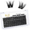 Wimpern Einzeln Wiederverwendbar Wimpernbüschel 72 Pcs B&Q Lash DIY Zu Hause Einzelne Wimpern für Anfänger Fluffy Einzelwimpern für Wimpernverlängerung Büschel Wimpern B17 (B-17,D-14mm)