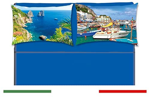 Set mit 2 Kissenbezügen GRAFIC Berühmte Landschaften Napoli Amalfi Capri (Capri)