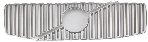 LUIBER Schwarz Kühlergrill Für Volvo XC90 2016–2017 Matt Verchromtes Auto Vorderer Stoßstangengrill Zierrahmen Kühlergrill Zierleiste (Color : Shiny Silver)