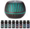 Diffusor für ätherische Öle 500ml, Aroma-Diffusor-Luftbefeuchter mit 8 reinen ätherischen Ölen, 7 LED-Farben und 4 Zeitschaltuhren, Aromatherapie-Diffusor für das Haus
