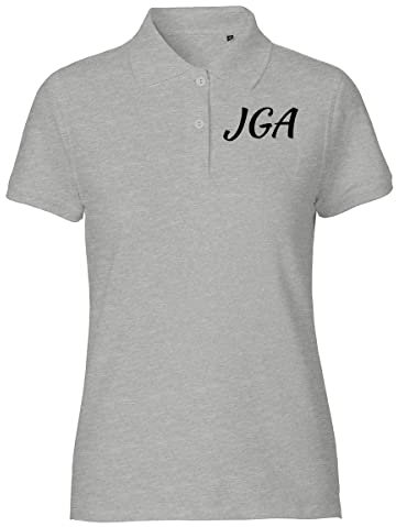 Huuraa Damen Polo Shirt JGA Junggesellenabschied Bio Baumwolle Fairtrade Oberteil Größe XL mit Motiv für die Party vor der Hochzeit Geschenk Idee für Freunde und Familie