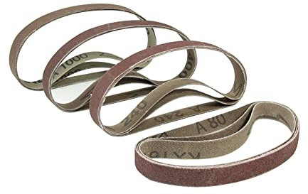 ICAMAS 12PCS Sanding Belt Kit for Knife Sharpener 13x305mm Aluminum Oxide Sandpaper Set 1/2 x 12 P80 240 400 1000 for Work Sharp