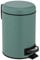 WENKO Kosmetik-Treteimer Leman Türkis, 3 Liter, Badezimmer-Mülleimeraus lackiertem Stahl mit integriertem Müllbeutelhalter, mattiert, 17 x 25 x 22,5 cm