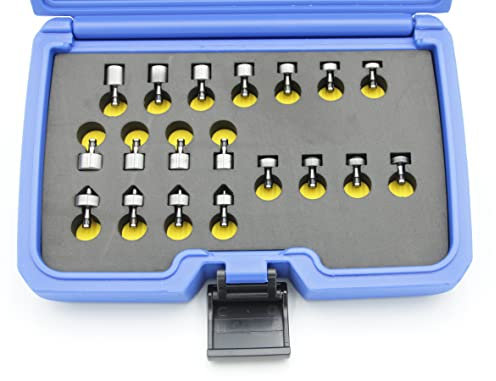Professional Dimple Die Set And Riveting Set With Case. For Universal, Brazier, And Countersunk Rivets. Made From Heat Treated Steel. For Use In Hand Rivet Squeezer Or Pneumatic Rivet Squeezer.
