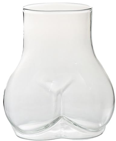 Butt Glass, 450ml 3D Borosilikatglas Weinglas, Neuheit Lustige Cocktail Mug, Kreative Körperform Schnapsglas für Bar