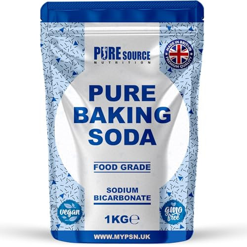 Pure Baking Soda 1KG VEGAN 100% Sodium Bicarbonate of Soda Food Grade | Baking Soda for Cooking & Drinking & Cleaning | Aluminium Free | BPA Free | Raising Agent