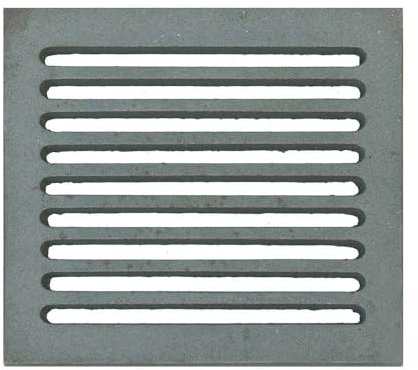 Lunaway Gussrost zum Auffangen von Asche | Größe 22,5 x 25,5 cm | 1,2 cm dick | verbessert die Wärmezirkulation | für Holzöfen und Kamine