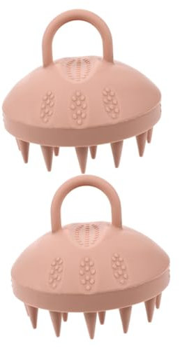 minkissy 2st Silikon-shampoo-bürste Massage Kopfhautbürste Aus Silikon Haar Kopfhaut Tägliches Kopfhautpeeling Kopfbürste Haarbürste Reisen Duschkopf -silikon Kompakt