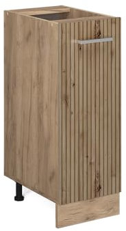 Vicco Apothekerschrank R-Line, Artisan-Eiche/Goldkraft Eiche, 30 cm ohne Arbeitsplatte