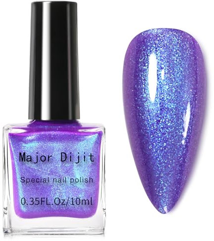 Chameleon Nail Polish - Glitter Nail Polish - Purple Pearl Nail Polish - Chrome Metallic Purple Nail Polish - Long Lasting Nail Polish With Shimmer Effect for DIY Nail Art at Home