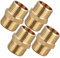 OIGWBPH 4 pezzi Nippli riduttori in ottone,riduzione da 3/4 a 1/2,doppio nipplo in ottone,filettatura esterna,adattatore da 1/2 pollici a 3/4,durevole,adatto per riduttori per tubi dell'acqua (20x25)
