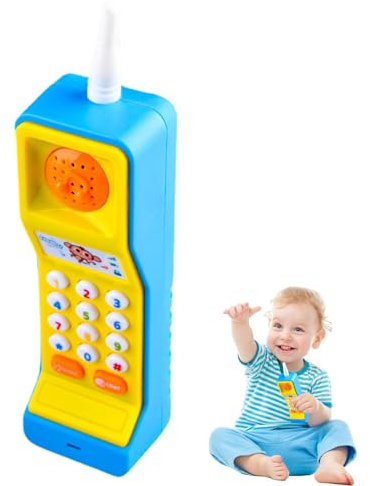 Fabixoin Pretend Phone,Vintage Fake Phone Learning Toy - Educational Call & Chat Learning Play Phone, Light Sound Effects Parent-Child Interactive Toy for Early Education