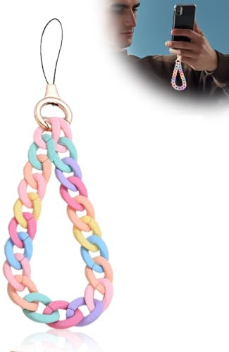 SULIUDAJI Chaîne Universelle Colorée En Acrylique Pour Téléphone Portable - Dragonne Pour Téléphone Portable - Pendentif Pour Téléphone Portable - Porte-Clés - Bijou De Téléphone Portable