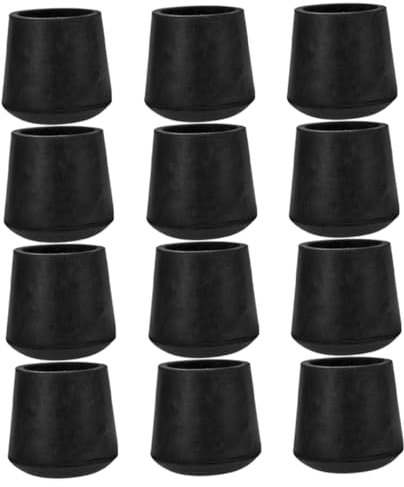 Homoyoyo 12st rutschfeste Matte Trampolin-fußabdeckung Ersatzteile Für Trampoline Trampolin Zubehör Rohrbeinhülse Black Gummi