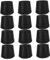 Homoyoyo 12st rutschfeste Matte Trampolin-fußabdeckung Ersatzteile Für Trampoline Trampolin Zubehör Rohrbeinhülse Black Gummi