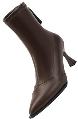 Yekdmxop Stivali Donna Polpaccio Largo Stivali Da Equitazione Per Donna Antiscivolo Durevole Stivaletti Donna Con Tacco Medio Casual Scarponi Donna Invernali Stivali Pioggia Donna Chelsea