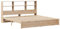 vidaXL Massivholzbett, Bett mit Bücherregal ohne Matratze, Bettgestell mit Lattenrost, Holzbett Doppelbett für Schlafzimmer, 180x200cm Kiefernholz