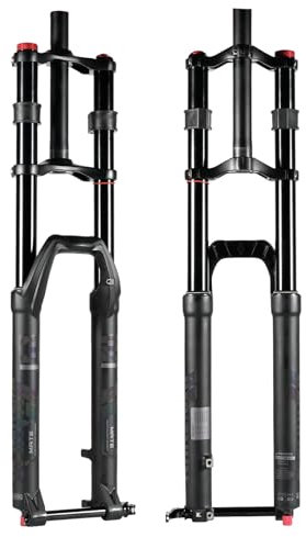 Wkantlaes Bike Double Shoulder Snow Front Fork 27.5inch / 29 inch MTB Double Crown Shock Absorber Fork 150mm Travel Disc Brake (A: 74mm) Air Suspension Bike Fork E-Bike Fork,29 inch