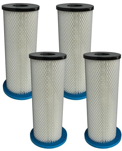 vhbw 4x Filtro compatible con Bona AMO530005, DCS 70 aspiradora - filtro Hepa azul blanco