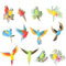 Dewocke 12 Stück Tropische Vögel Dekorationen, Seidenpapier Papageien Deko, Papagei Dschungel Deko, Hawaii Sommer Tropical Party Dekorationen Zubehör Party Seidenpapier Hängende Dekorationen