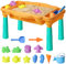 MTDASB Kids Sand Table Toy Set with Molds - Portable Beach Sandpit Play Desk for Outdoor & Indoor Creative Activities