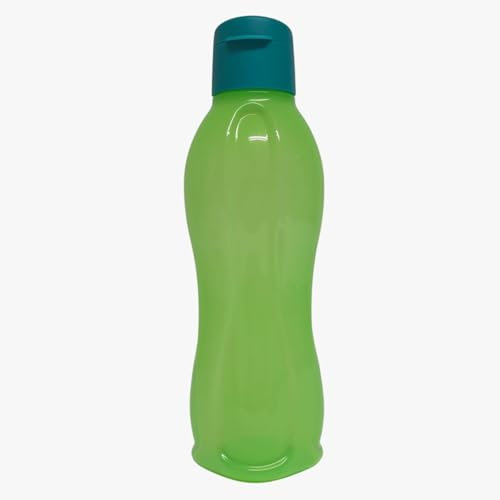 Tupperware to Go Eco Eco Eco Easy Flip Top Botella EcoEasy para ácido carbónico XL, 1 litro (verde neón turquesa)
