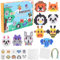 Homgaty Große 10mm Bügelperlen Tiere Set – 1000 Stück XL Steckperlen mit 10 Tier-Motiven Vorlagen, Platten & Bügelpapier – Kreatives Bastelspielzeug für Kinder ab 3 Jahren
