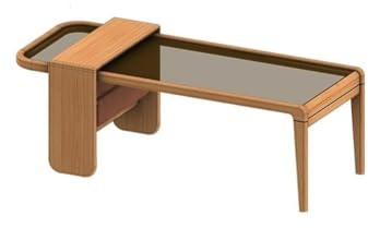 IMEITE House Decor Nordic Simple Couchtisch Glastisch Abgerundete Ecken Kreativer Kleiner Couchtisch Home Wohnzimmer Sofa Beistelltisch Couchtische für Wohnzimmer
