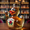 Carafe a decanter vin - bouteille whisky, Coffret de bouteilles de whisky « Canard Doigt d'honneur » fait main, carafe en verre de 300 ml, cadeau amusant et personnalisé pour(A)