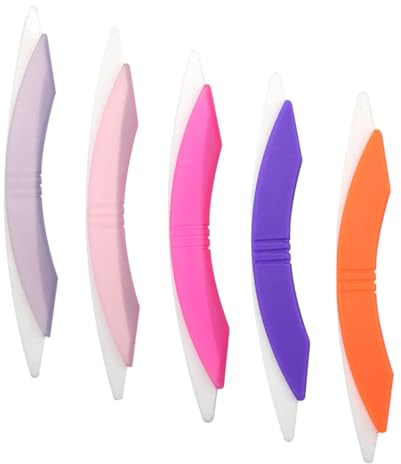 Homoyoyo 5pcs Curved Nail Files Colorful Sponge Nail Strip Manicure Tools and Dead Skin Removal Suitable for Professional and Home Use