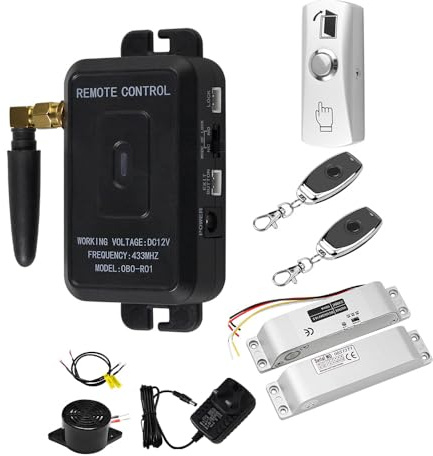 AccessShield Tuya - Sistema di controllo accessi per porte intelligenti, WiFi, con pulsante di commutazione della porta, serratura elettrica, 2 pezzi, telecomando per ingresso senza chiave, per casa