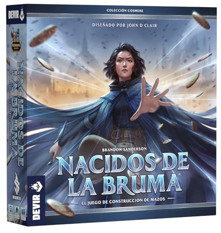 Devir – Nacidos de la Bruma: Juego de Mesa Deck-Building, Modalidad Cooperativo y Competitivo, Inspirado en Mistborn Cosmere de Brandon Sanderson (BGMISBES)