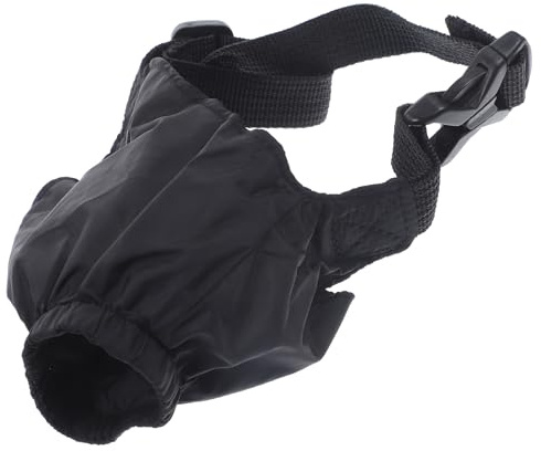 ASAKKURA Yeux pour Chien Taille L en Nylon Noir, Cache-œil Anti-Excitation et Anti-Mal des Transports pour Animaux de Compagnie D'extérieur, Soulage Le Stress et Protège Les Yeux