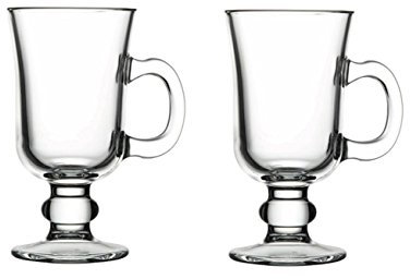 Pasabahce Lot de 2 230 ml en verre traité Irish Coffee Cup Mug