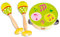 Bontempi – 610510 – Musikinstrument – Maracas und Tamburin Musik Set – Farben können variieren
